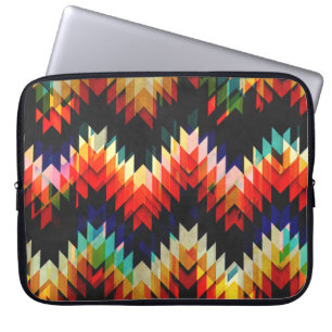 Farbige geometrische Weberei Laptopschutzhülle