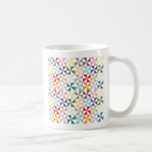 Farbige geometrische Windmühle Kaffeetasse