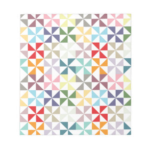 Farbige geometrische Windmühle Notizblock