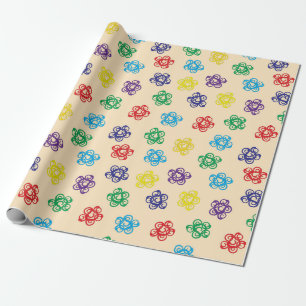 Farbige geometrische Wirble Kreise, Umhüllungspapi Geschenkpapier