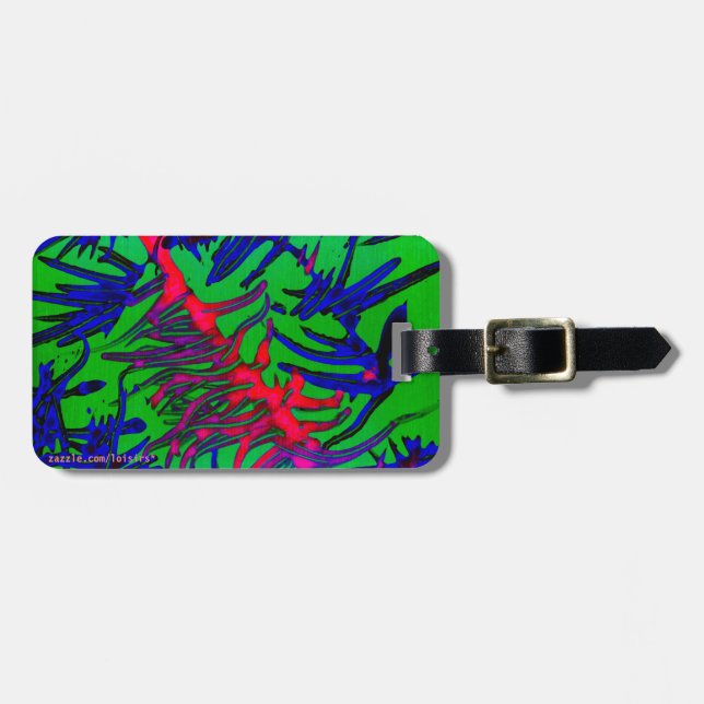 Farbige Gepäckmarke Gepäckanhänger (Vorderseite horizontal)