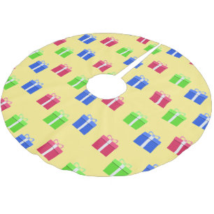 Farbige Geschenkboxen Polyester Weihnachtsbaumdecke