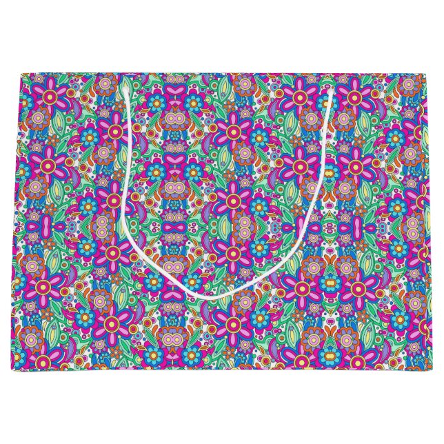 Farbige Geschenktasche mit aufwendigen, lebendigen Große Geschenktüte (Vorderseite)