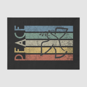 Farbige Gestaltung des Friedenstextes Seidenpapier