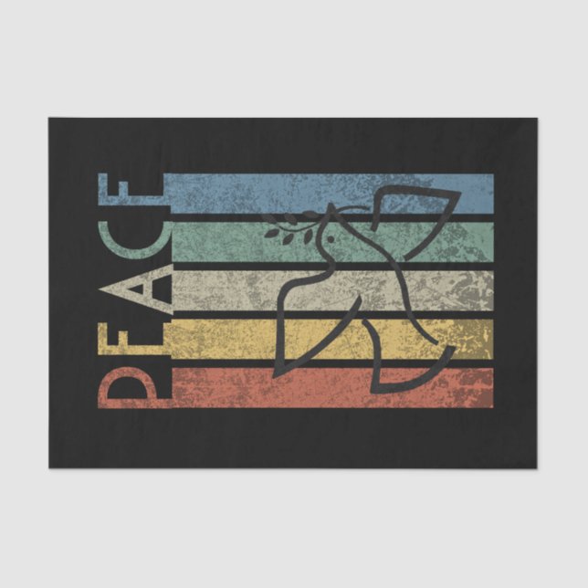 Farbige Gestaltung des Friedenstextes Seidenpapier (Vorderseite)