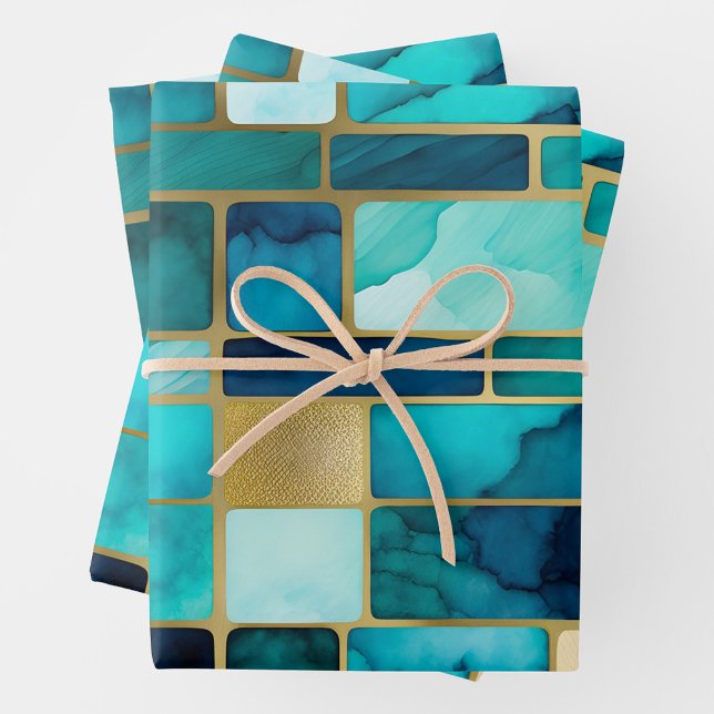 Farbige, gestanzte Glaskunstplatten Geschenkpapier Set (Von Creator hochgeladen)