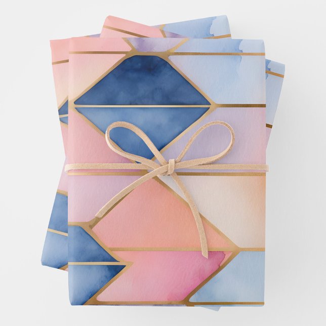 Farbige, gestanzte Glaskunstplatten Geschenkpapier Set (Von Creator hochgeladen)