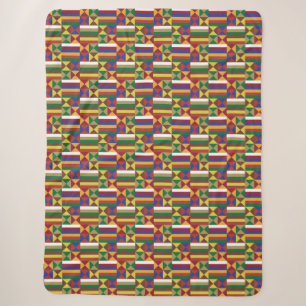 Farbige ghanaische Kente-Stoffe - Traditionelle Ge Sherpadecke