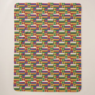 Farbige ghanaische Kente-Stoffe - Traditionelle Ge Sherpadecke