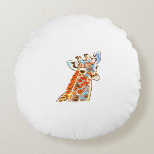 Farbige Giraffe Rundkissen Rundes Kissen