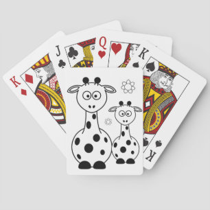 Farbige Giraffen Spielkarten