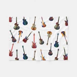 Farbige Gitarre Fleecedecke