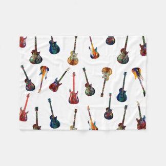 Farbige Gitarre Fleecedecke