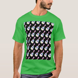 Farbige Gitarre mit Anmerkungen Grafik T-Shirt