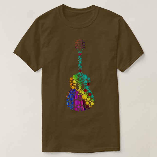 Farbige Gitarre T-Shirt (Design vorne)