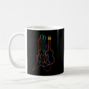 Farbige Gitarren E-Gitarren Akustikgitarren Klassi Kaffeetasse