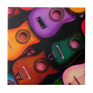 Farbige Gitarren Fliese