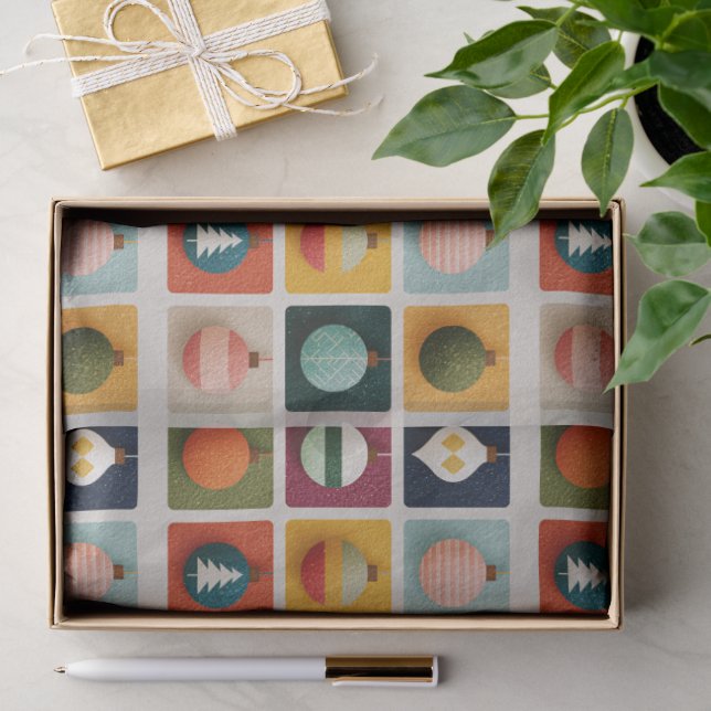 Farbige Gitter aus Weihnachtsbäumen Seidenpapier (Geschenk)