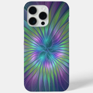 Farbige glänzende Fantasy-Blumen-Abstrakte Fraktal Case-Mate iPhone Hülle