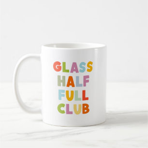 Farbige Glas-Halb-Voll-Positivitäts-Zitate Kaffeetasse