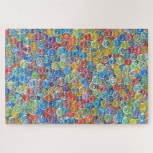 Farbige Glasbälle Murmeln schwierig Puzzle