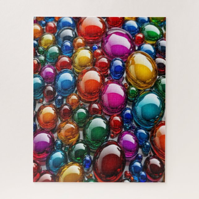Farbige Glasbläschen #599 - Puzzle (Vertikal)