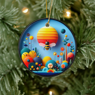 Farbige Glasgartenkunst Keramik-Ornament Keramik Ornament