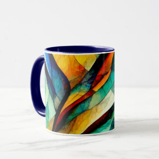 Farbige Glasmosaik-Abstraktion Tasse