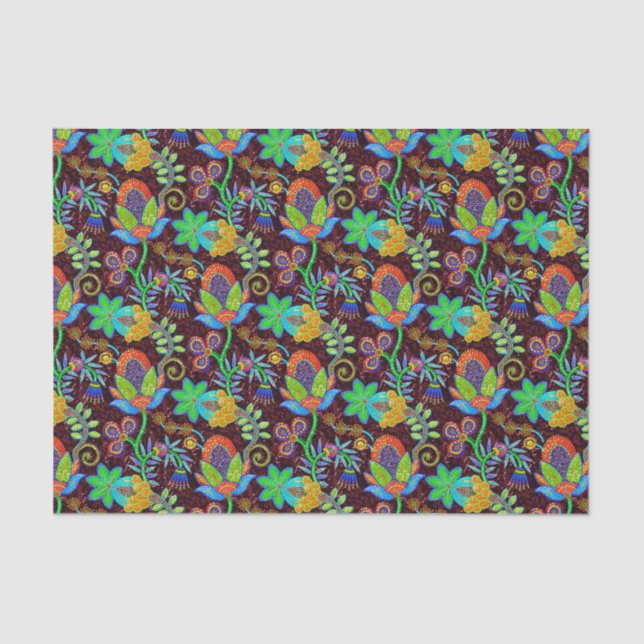 Farbige Glasperlen im Retro-Design 2a Seidenpapier (Vorderseite)