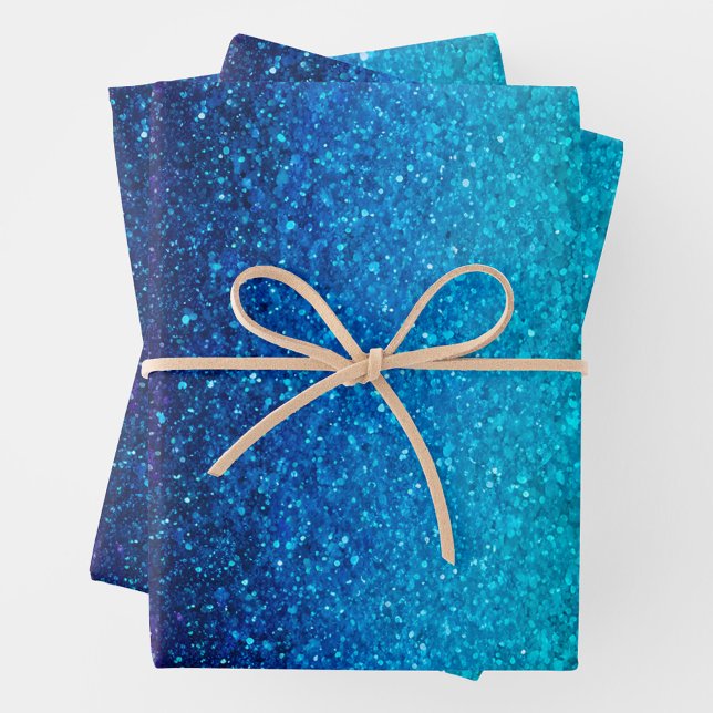 Farbige Glitzer Art Wrapping Paper Sheets Geschenkpapier Set (Von Creator hochgeladen)