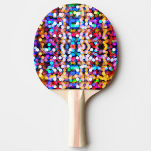 Farbige Glitzer-Kunst Tischtennis Schläger