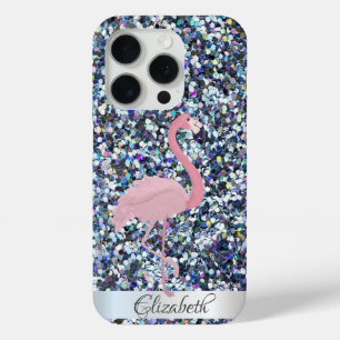 Farbige Glitzer Rosa Flamingos Case-Mate iPhone Hülle