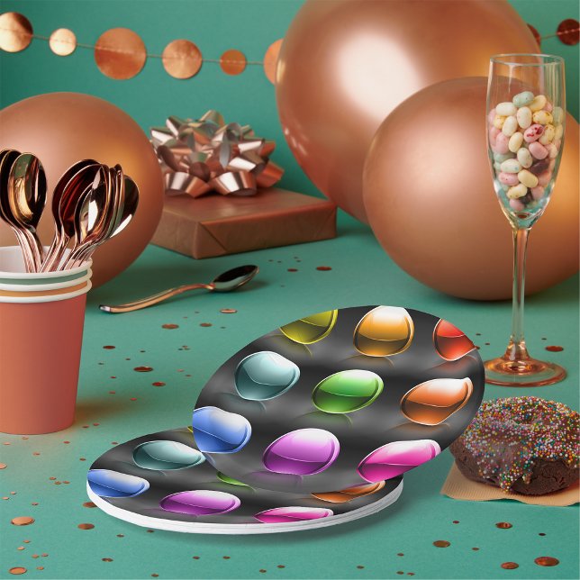 Farbige Glossen-Sphere Icons Abstrakte Balls Pappteller (Von Creator hochgeladen)