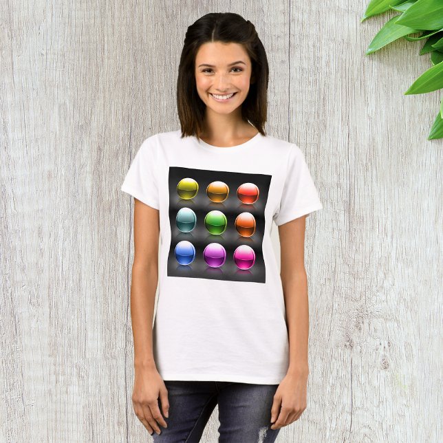 Farbige Glossen-Sphere Icons Abstrakte Balls T-Shirt (Von Creator hochgeladen)
