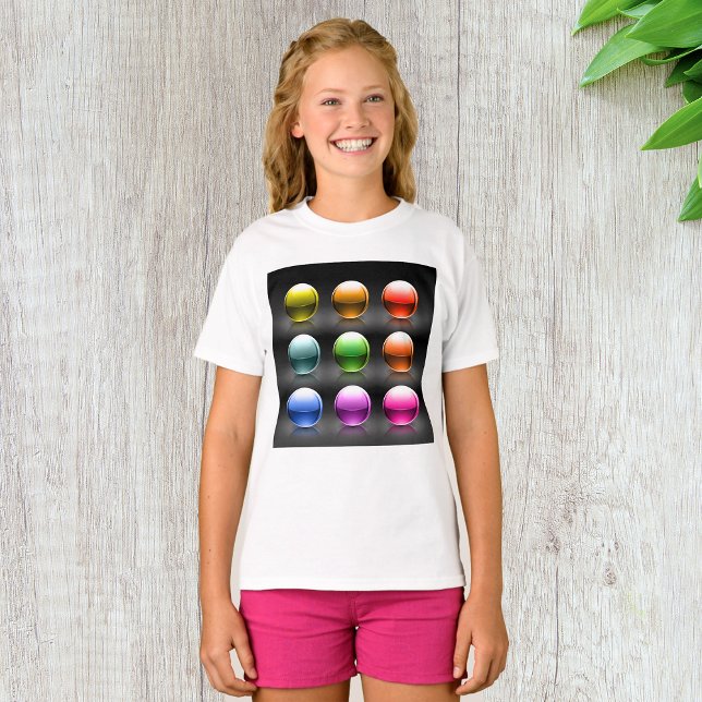 Farbige Glossen-Sphere Icons Abstrakte Balls T-Shirt (Von Creator hochgeladen)