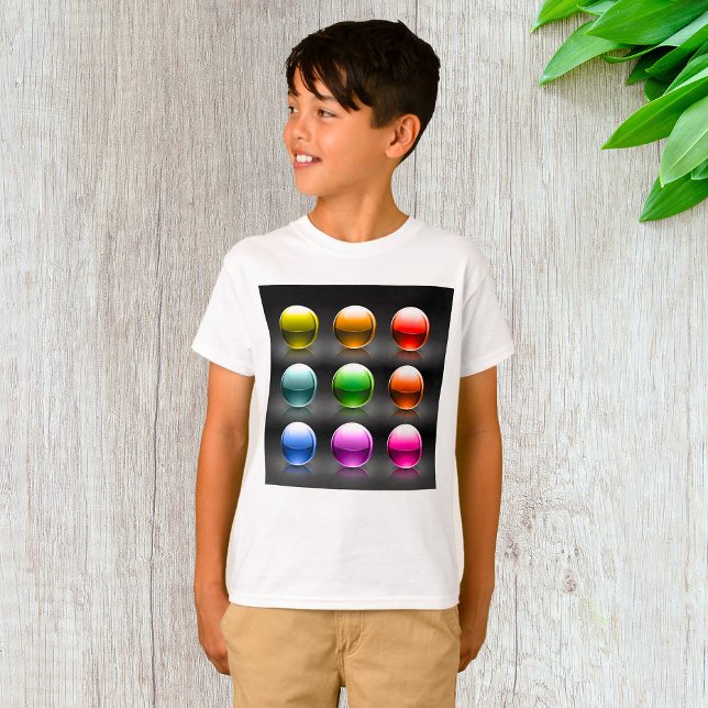 Farbige Glossen-Sphere Icons Abstrakte Balls T-Shirt (Von Creator hochgeladen)
