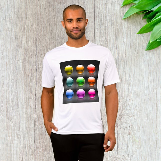 Farbige Glossen-Sphere Icons Abstrakte Balls T-Shirt (Von Creator hochgeladen)