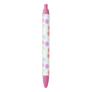 Farbige glückliche Gesichter Rosa Stift
