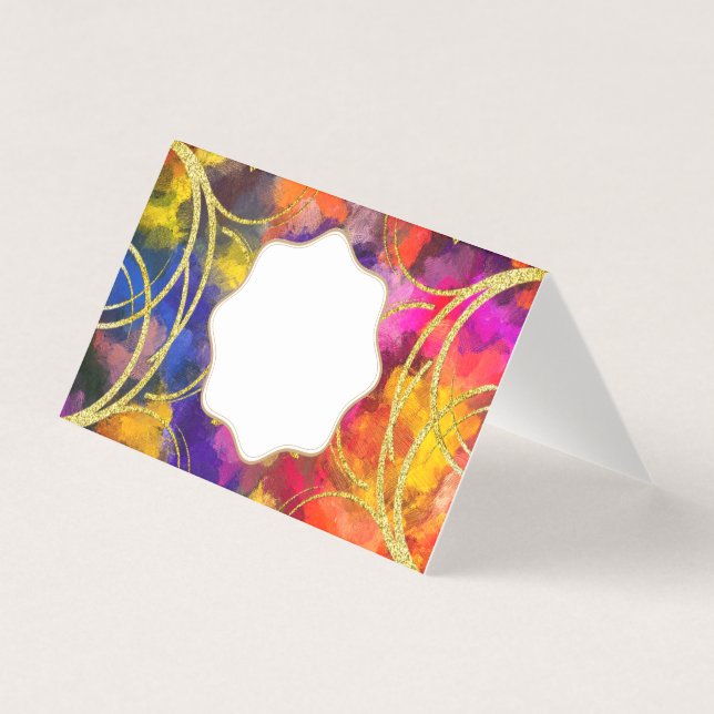 Farbige Gold-Scroll-Karte (Vorderseite)