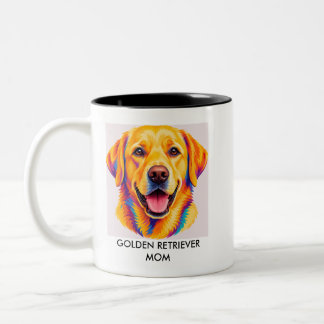 Farbige Golden Retriever-Mama Zweifarbige Tasse