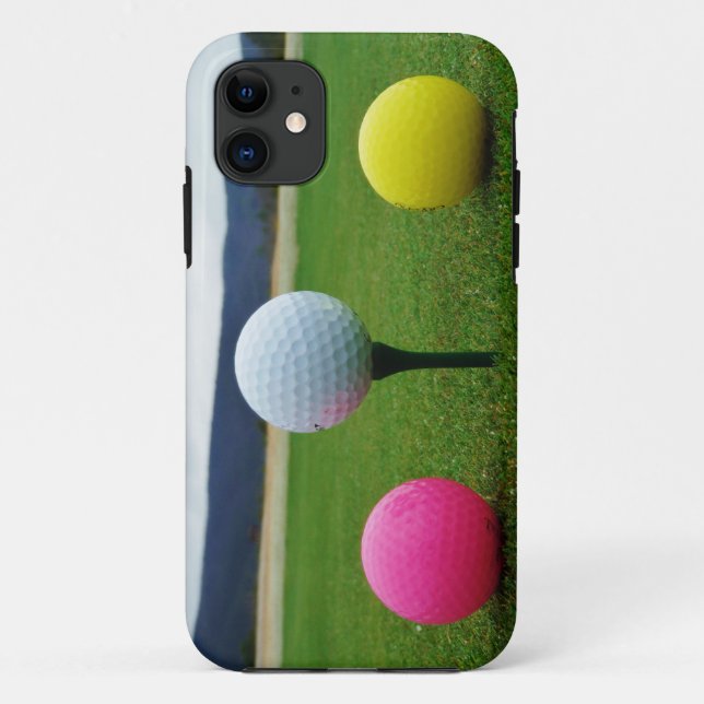 Farbige Golfbälle, Berg-Tee Case-Mate iPhone Hülle (Rückseite)