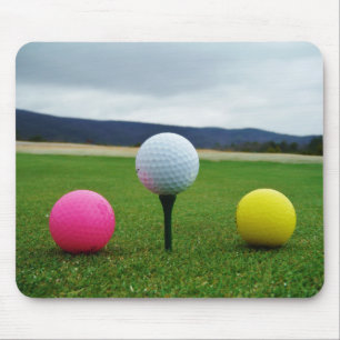 Farbige Golfbälle, Berg-Tee Mousepad