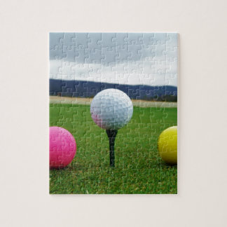 Farbige Golfbälle, Berg-Tee Puzzle