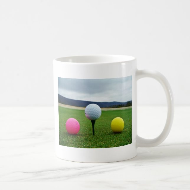 Farbige Golfbälle, Berg-Tee Tasse (Rechts)