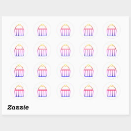 Farbige Gradient Cupcake Aufkleber