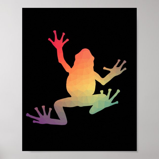 Farbige Gradient Frosch Lover Geschenke Poster (Vorne)