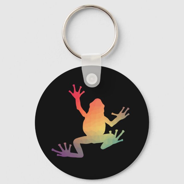 Farbige Gradient Frosch Lover Geschenke Schlüsselanhänger (Vorderseite)
