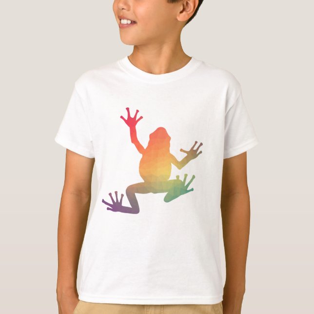 Farbige Gradient Frosch Lover Geschenke T-Shirt (Vorderseite)