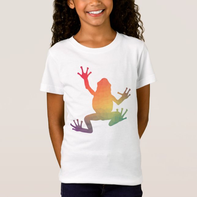 Farbige Gradient Frosch Lover Geschenke T-Shirt (Vorderseite)