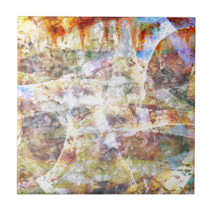 Farbige Graffiti Fliese